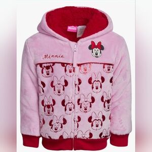 Disney Girls’ Fleece Jacket - Soft Plush Fully Sherpa Lined Zip-Up Hoodie